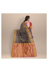 emboss-kanchipuram-silk-saree-chocolate