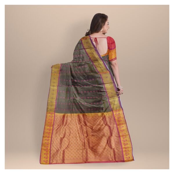 emboss-kanchipuram-silk-saree-chocolate