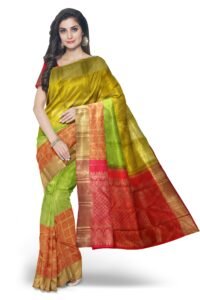 emboss-kanchipuram-silk-saree-Multi colour