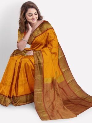 emboss-kanchipuram-silk-saree-orange