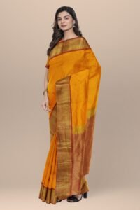 emboss-kanchipuram-silk-saree-orange