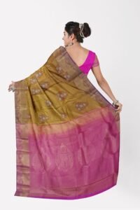 emboss-kanchipuram-silk-saree-Mustard