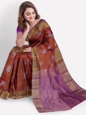 emboss-kanchipuram-silk-saree-maroon